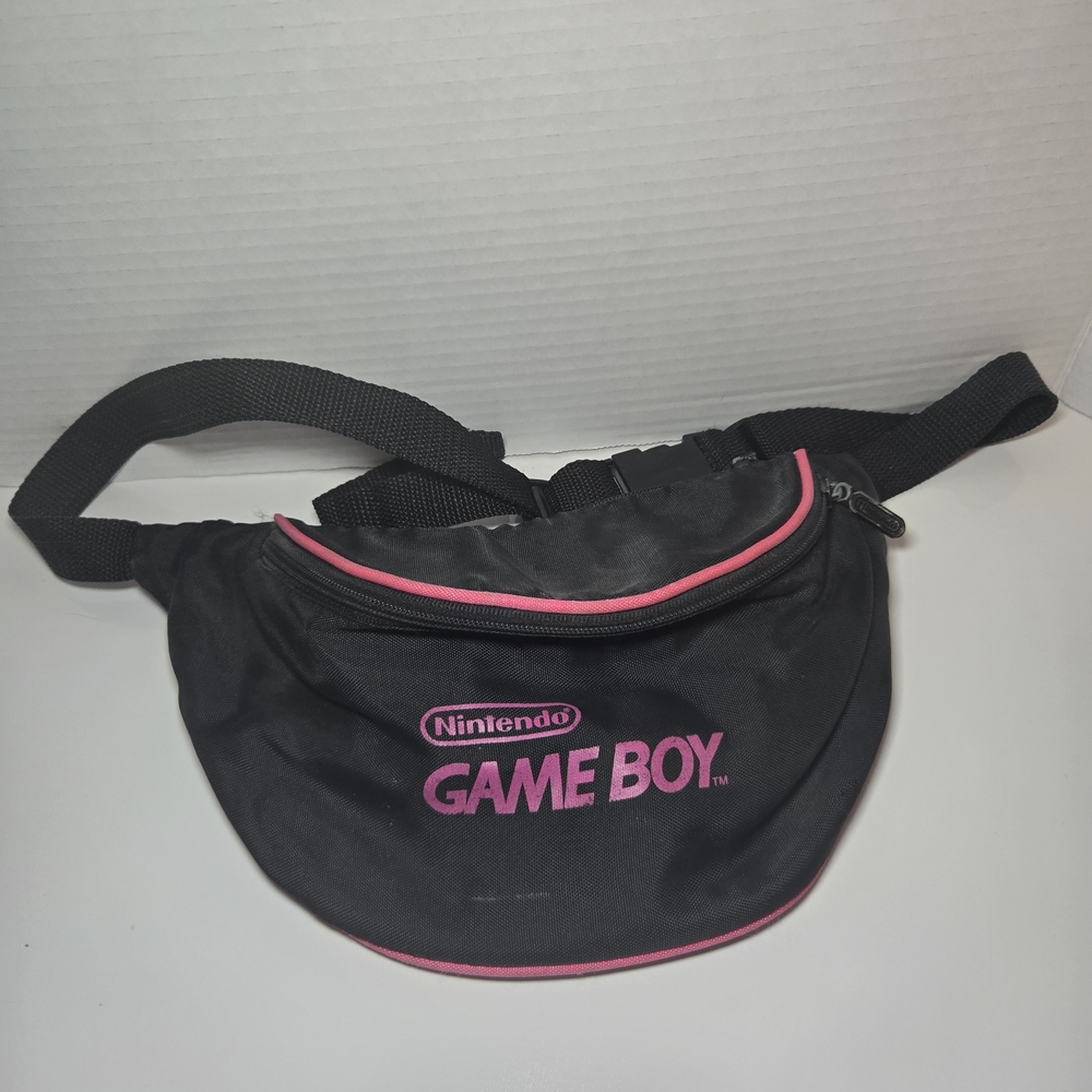 Nintendo Game Boy Black Belt Bag with Pink Trim